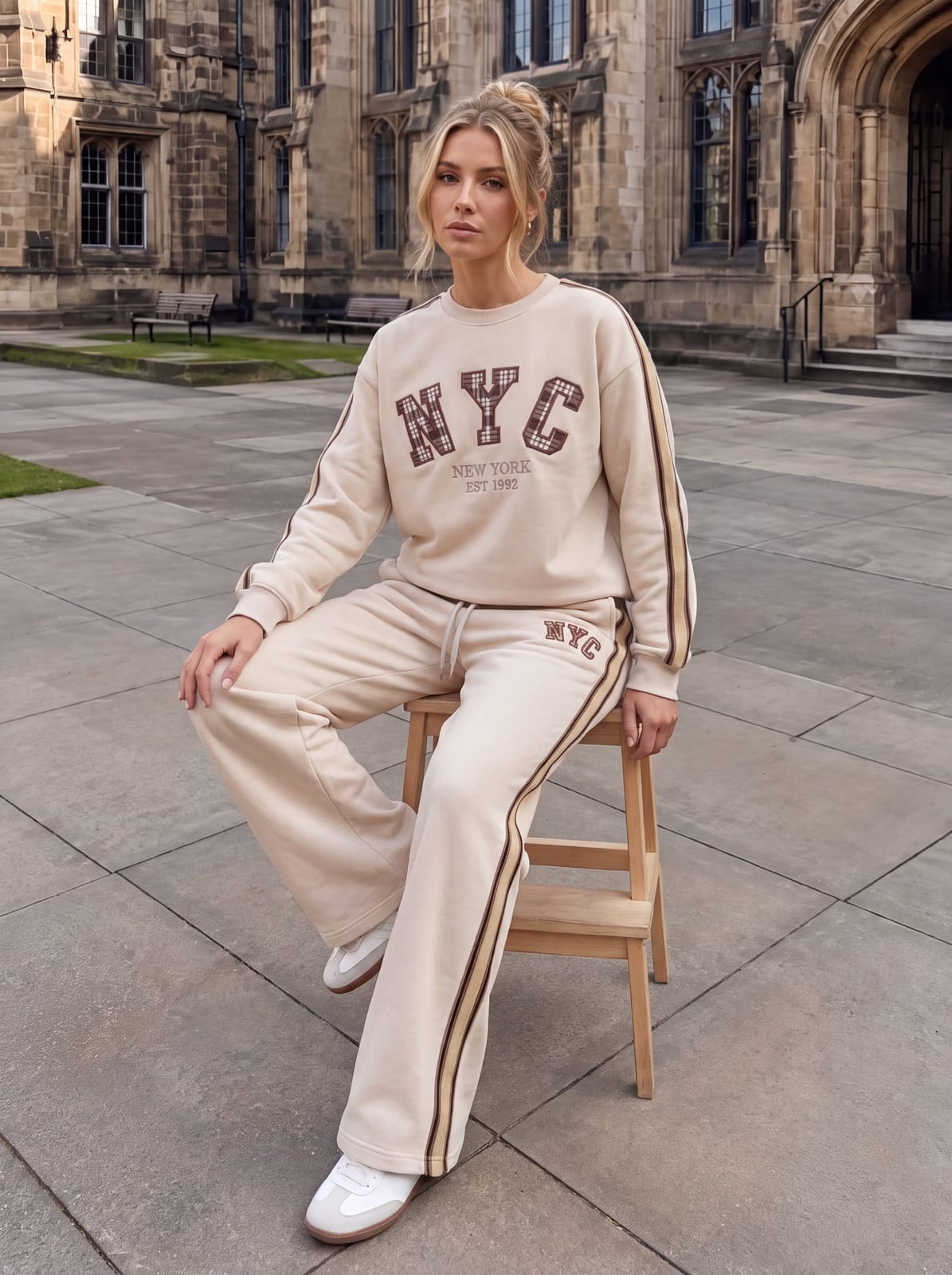 Two-Piece Set with Side Stripes and Lettering, photo 4 of 12