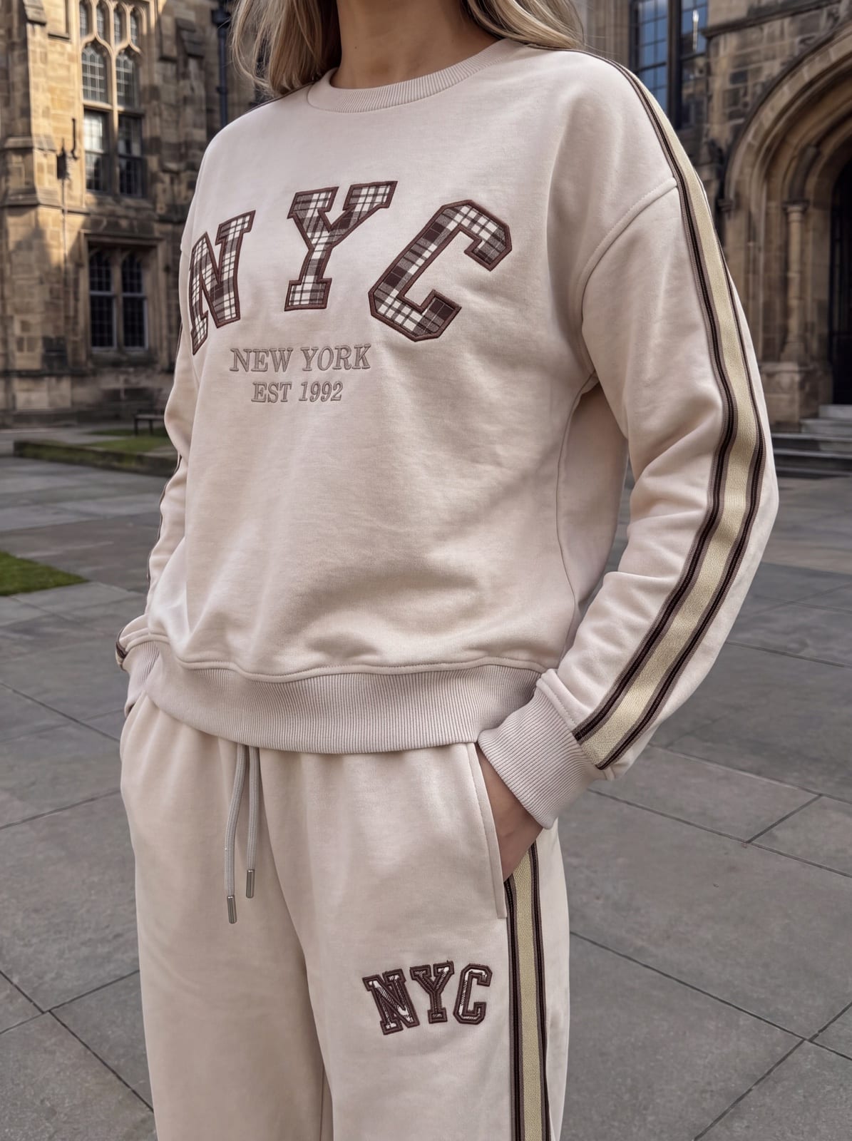 Two-Piece Set with Side Stripes and Lettering, photo 5 of 12