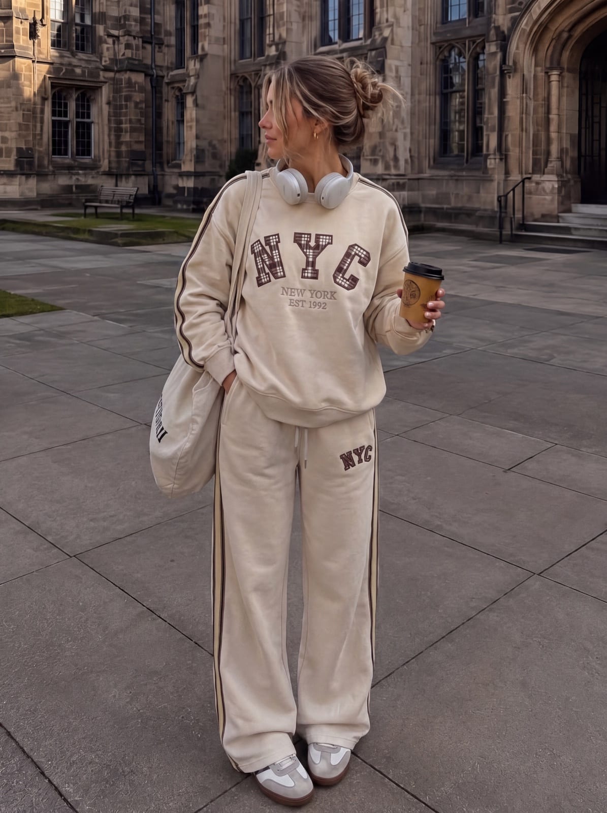Two-Piece Set with Side Stripes and Lettering, photo 6 of 12
