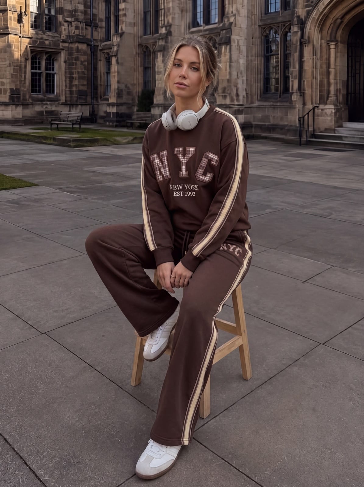 Two-Piece Set with Side Stripes and Lettering, photo 7 of 12