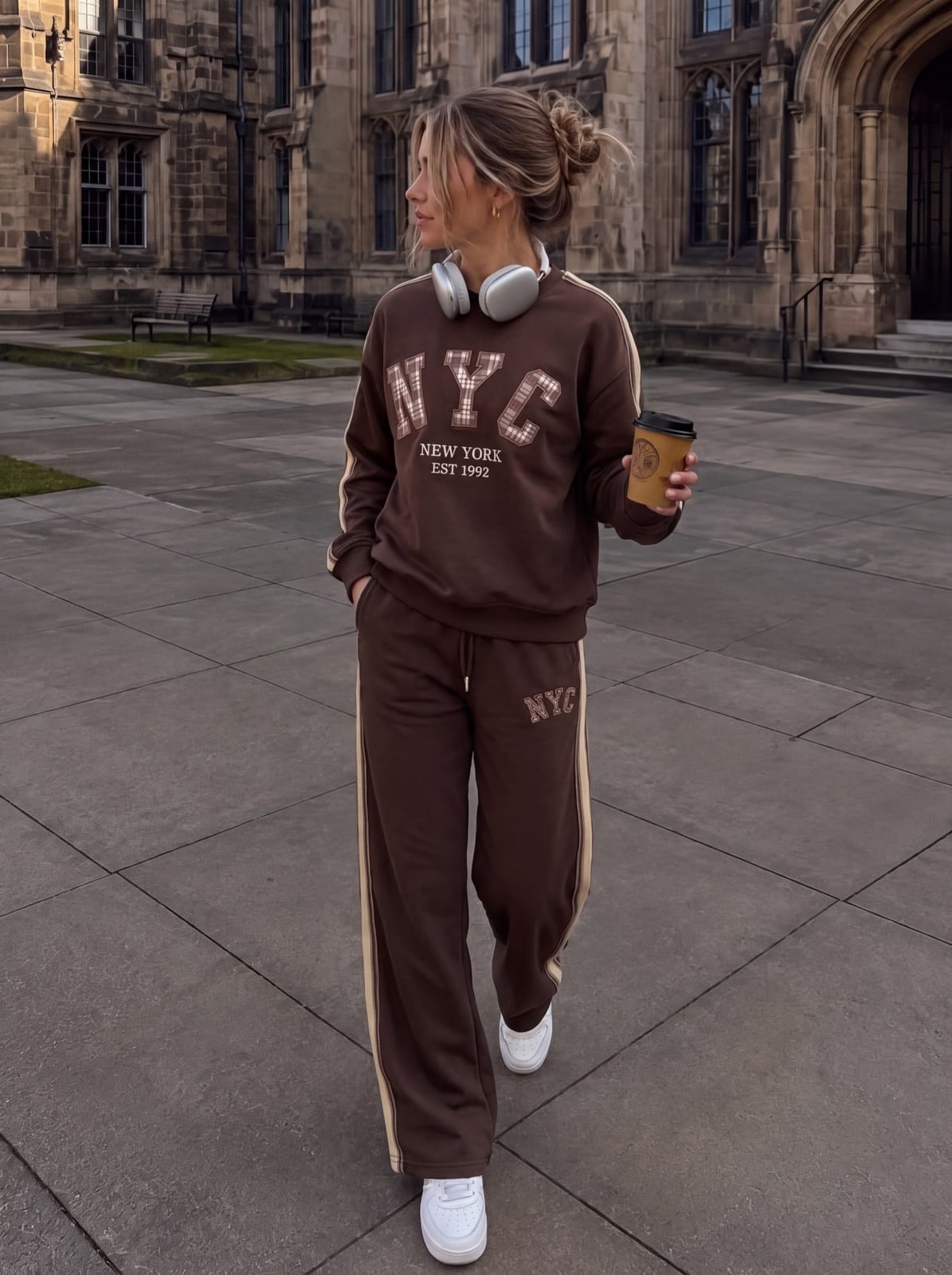 Two-Piece Set with Side Stripes and Lettering, photo 9 of 12