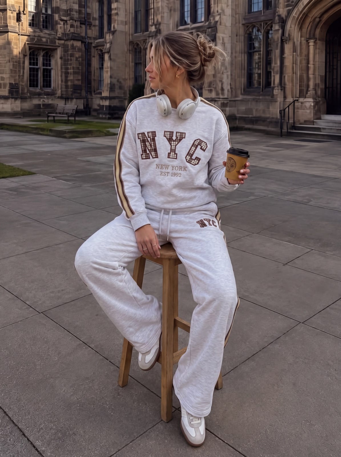 Two-Piece Set with Side Stripes and Lettering, photo 10 of 12