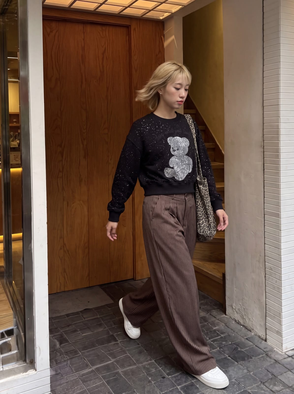 Cropped Sweatshirt with Rhinestones, photo 3 of 18