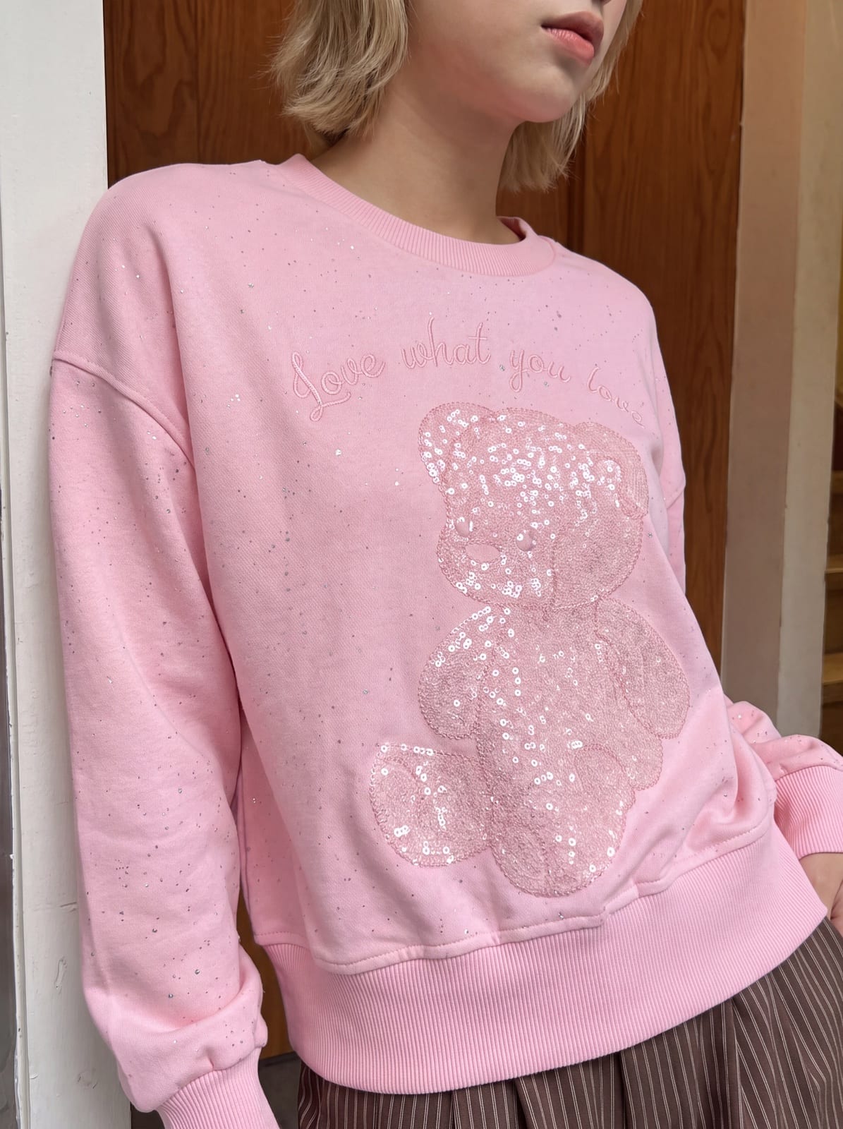 Cropped Sweatshirt with Rhinestones, photo 5 of 18