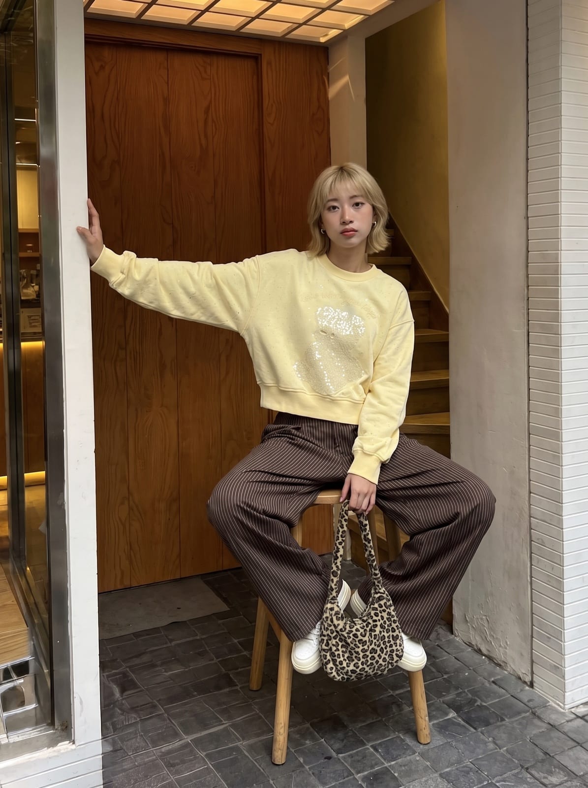Cropped Sweatshirt with Rhinestones, photo 7 of 18