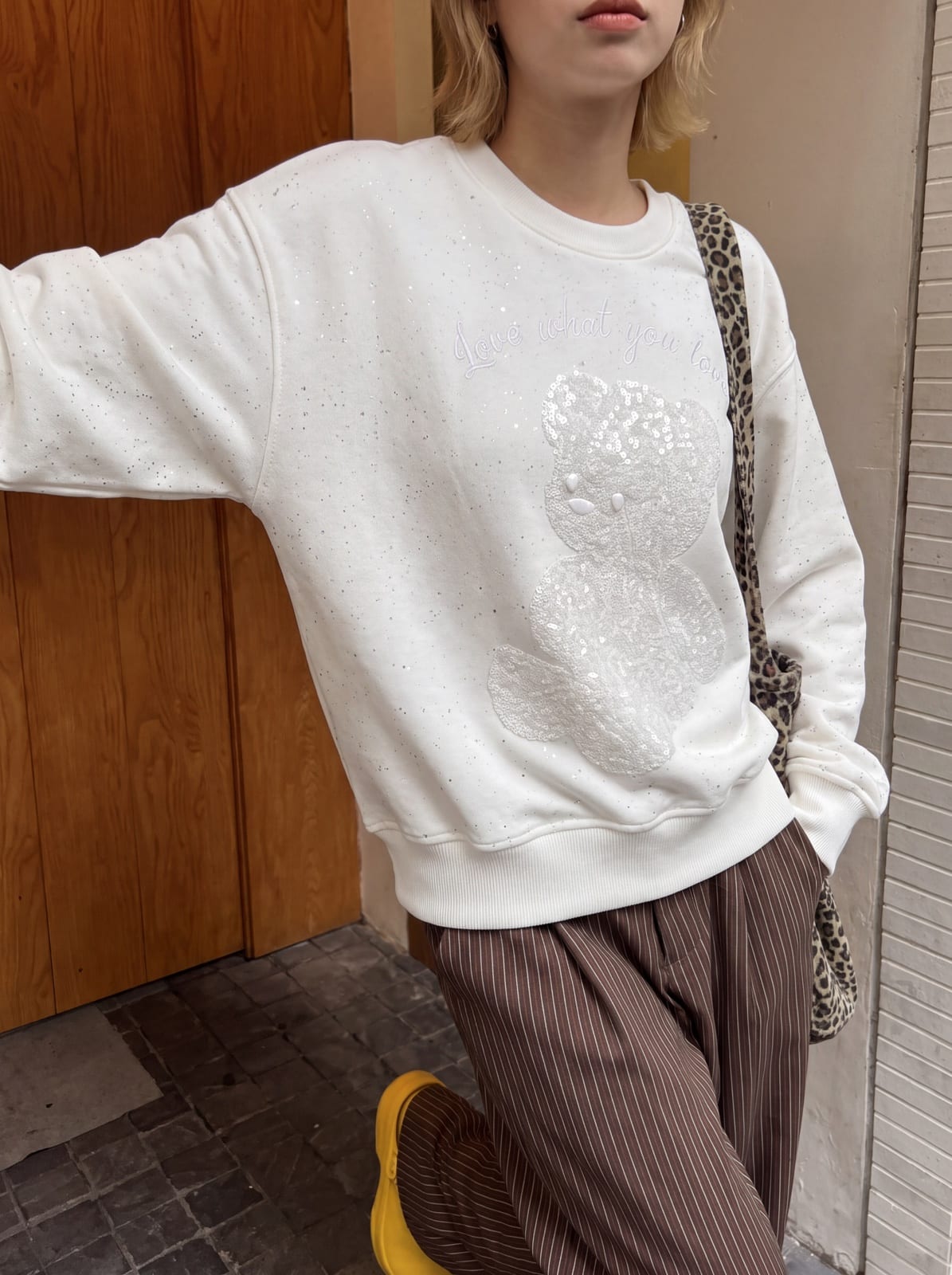 Cropped Sweatshirt with Rhinestones, photo 15 of 18