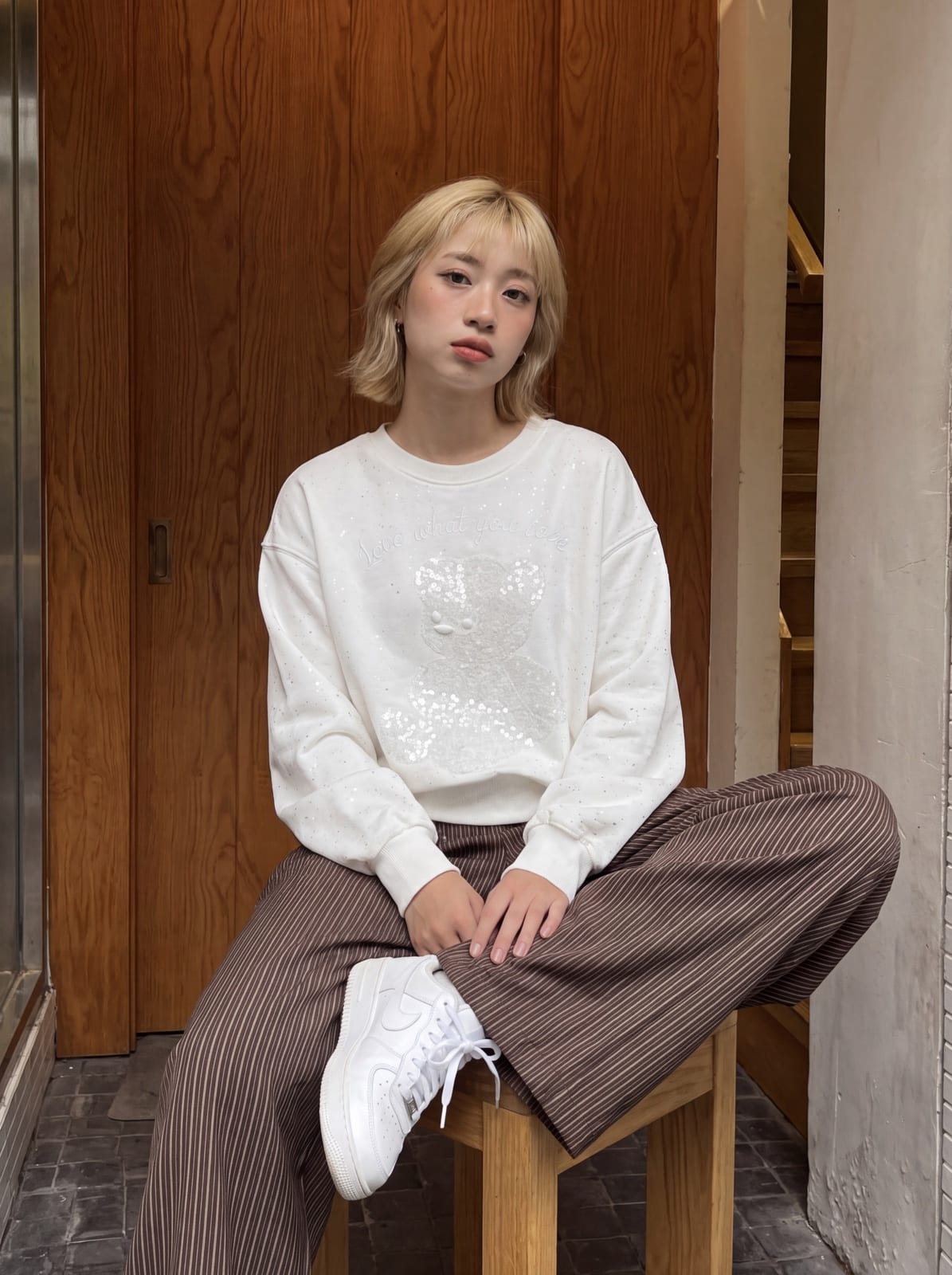 Cropped Sweatshirt with Rhinestones, photo 17 of 18