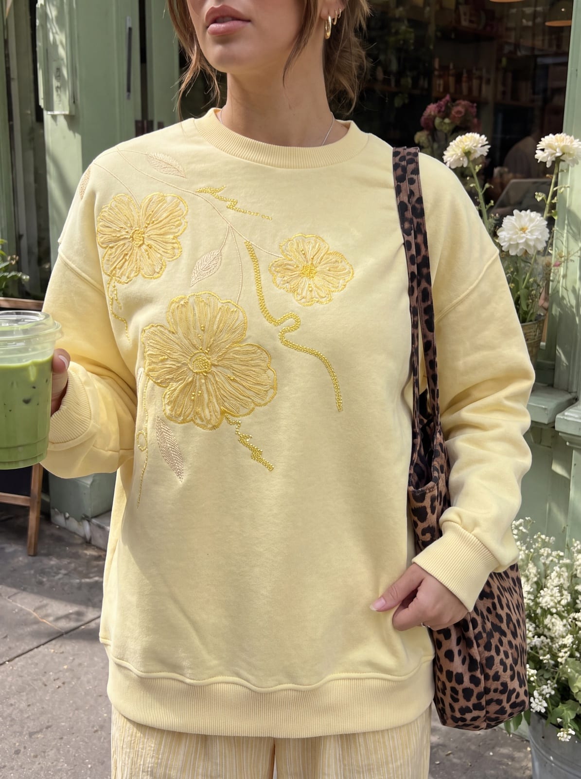 Sweatshirt with Floral Embroidery and Rhinestones, photo 11 of 12