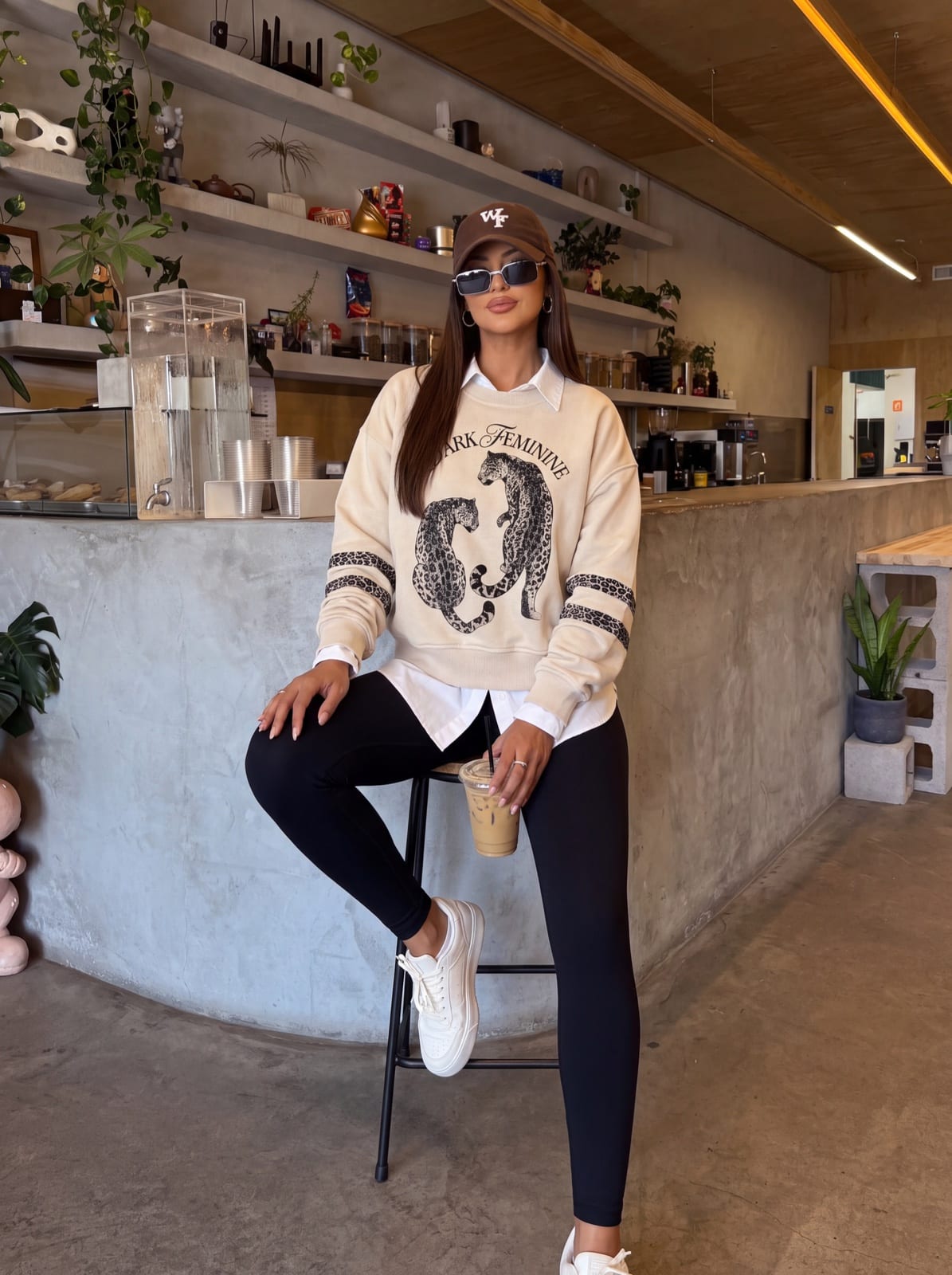 Cropped Sweatshirt with Leopard Print, photo 5 of 12