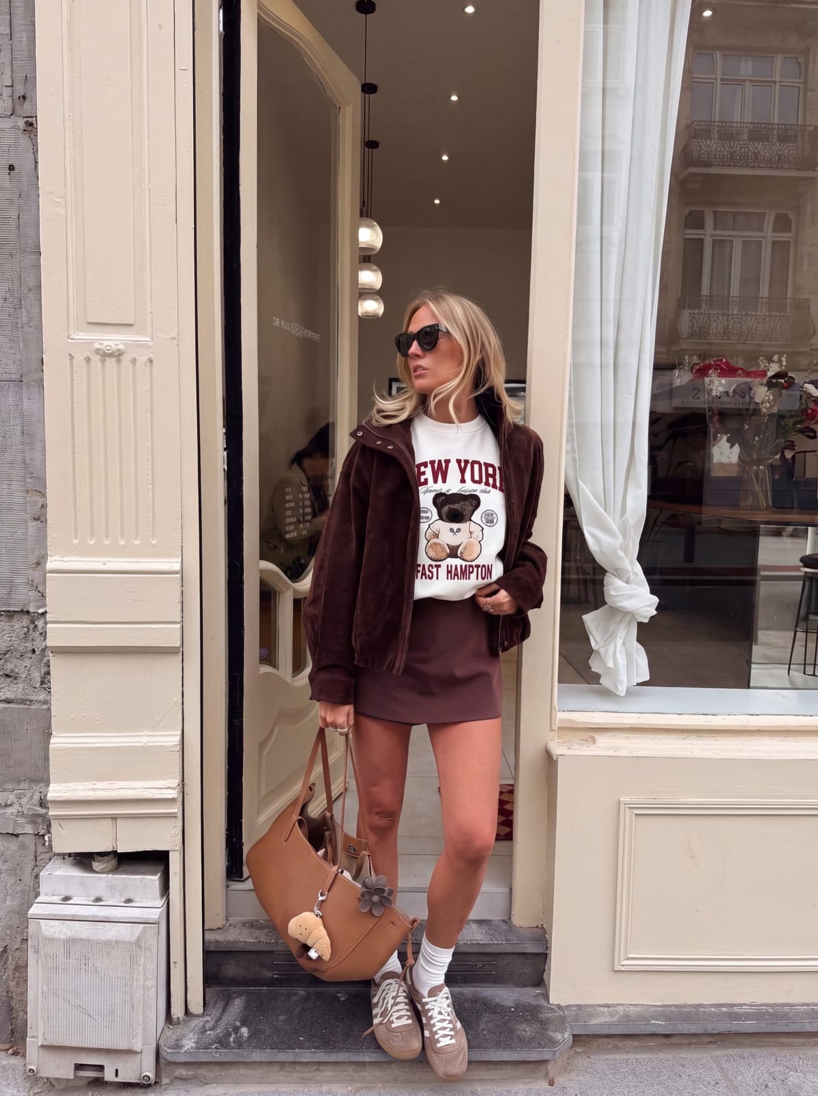 Oversized Sweatshirt with Teddy Appliqué and Lettering, photo 11 of 12
