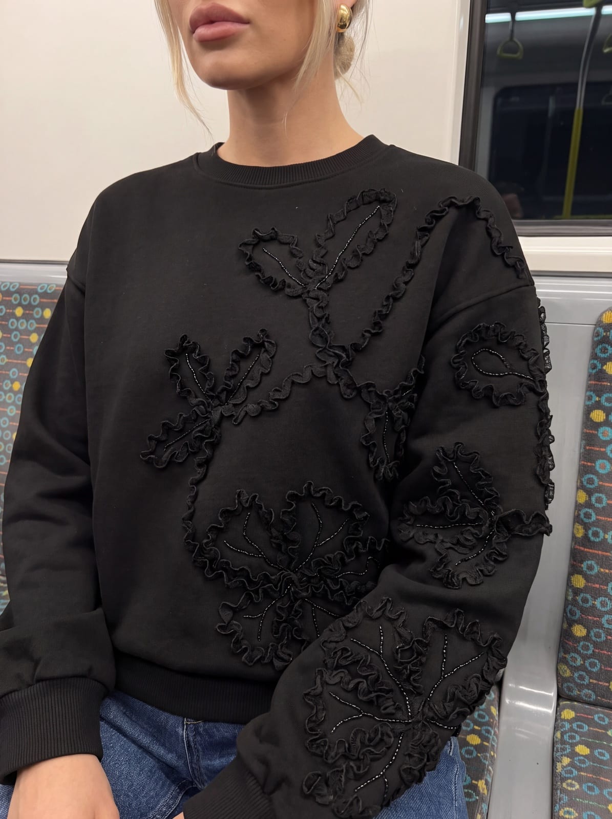 Yaprak Desenli Sweatshirt, fotoğraf 5/9