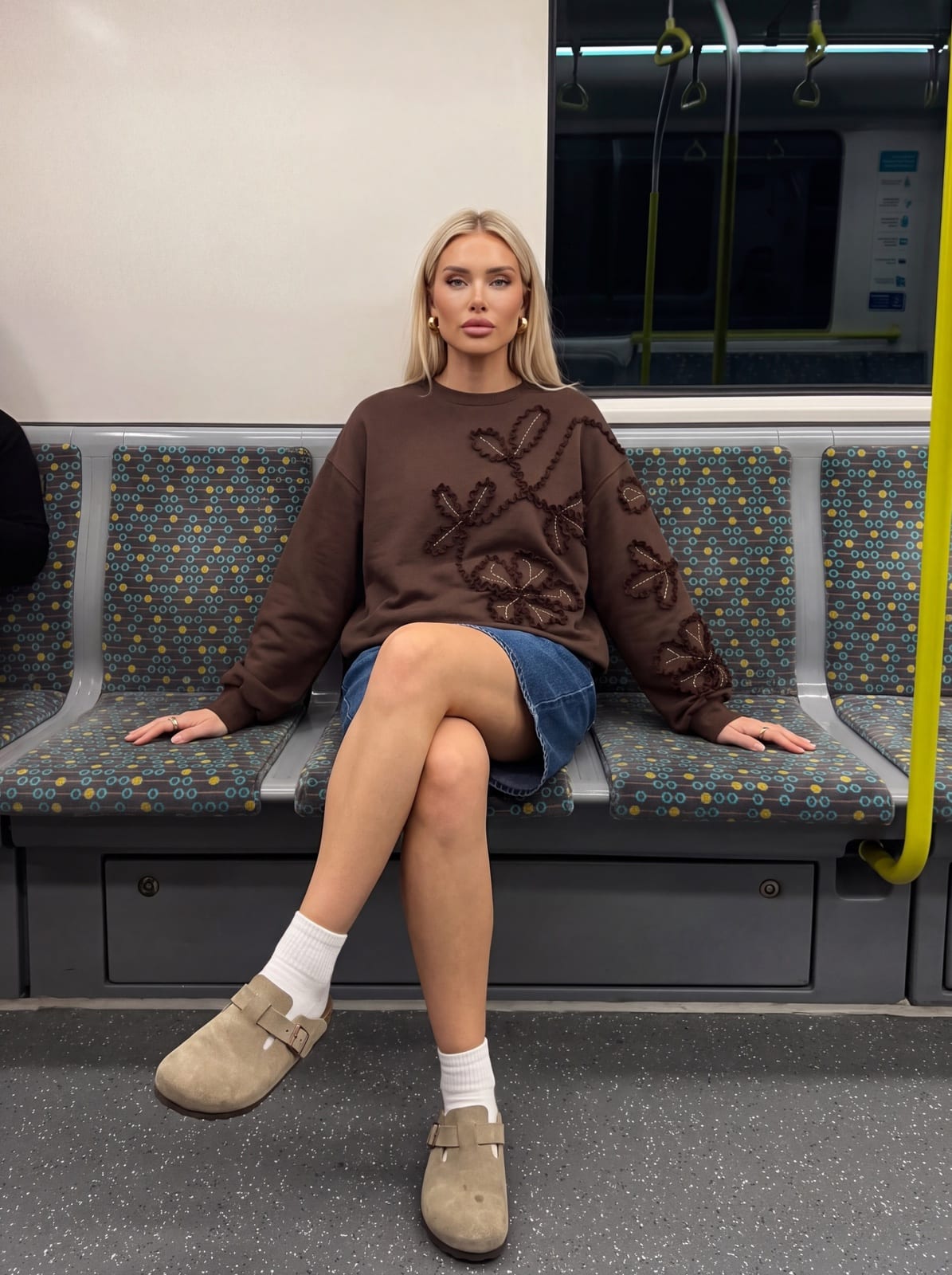 Yaprak Desenli Sweatshirt, fotoğraf 6/9