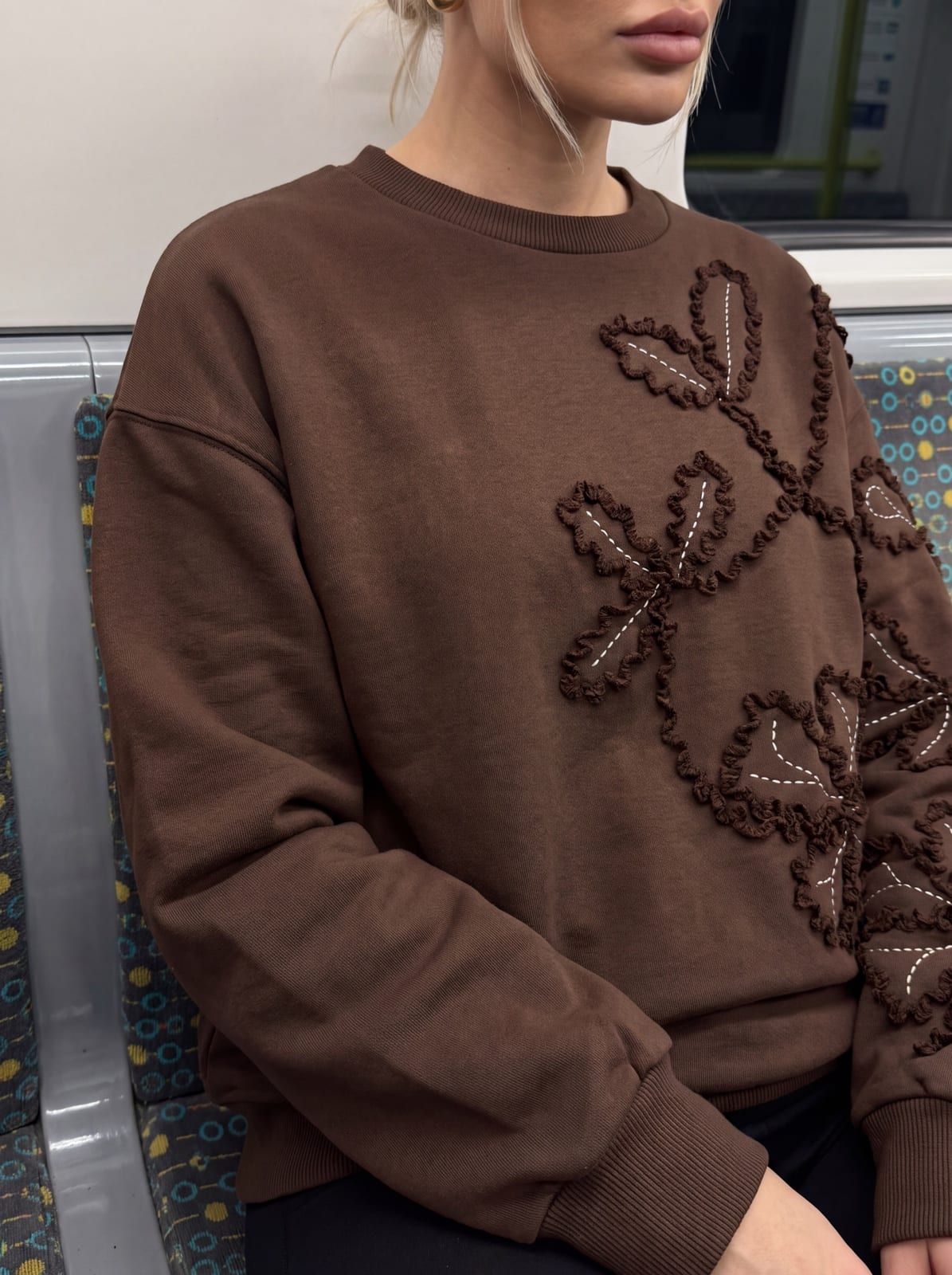 Yaprak Desenli Sweatshirt, fotoğraf 7/9