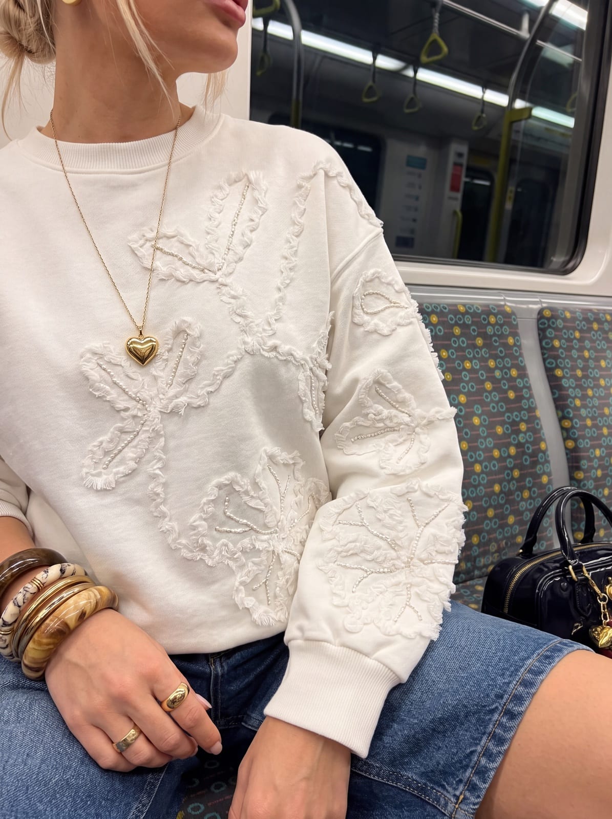 Yaprak Desenli Sweatshirt, fotoğraf 9/9